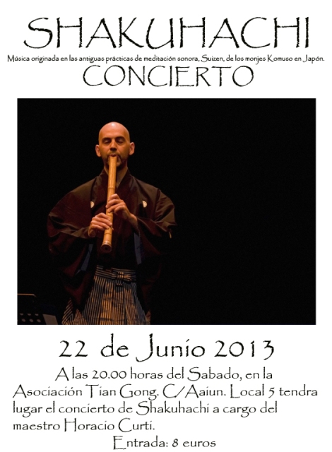 Concierto de Shakuhachi en Zaragoza 22-06-2013